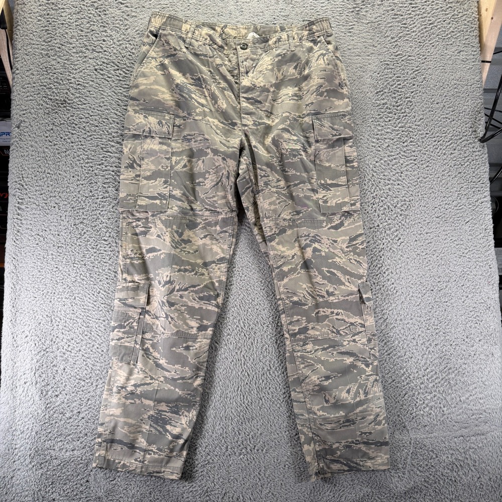 US Air Force Pant Mens 40(40x34) Green Camouflage Cotton Cargo Straight Military